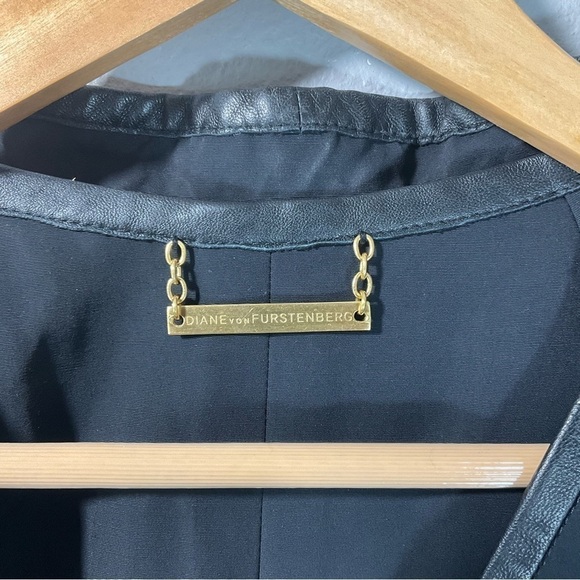 Diane von Furstenberg Shane Tie-Waist Jacket black size 4 - Picture 6 of 15